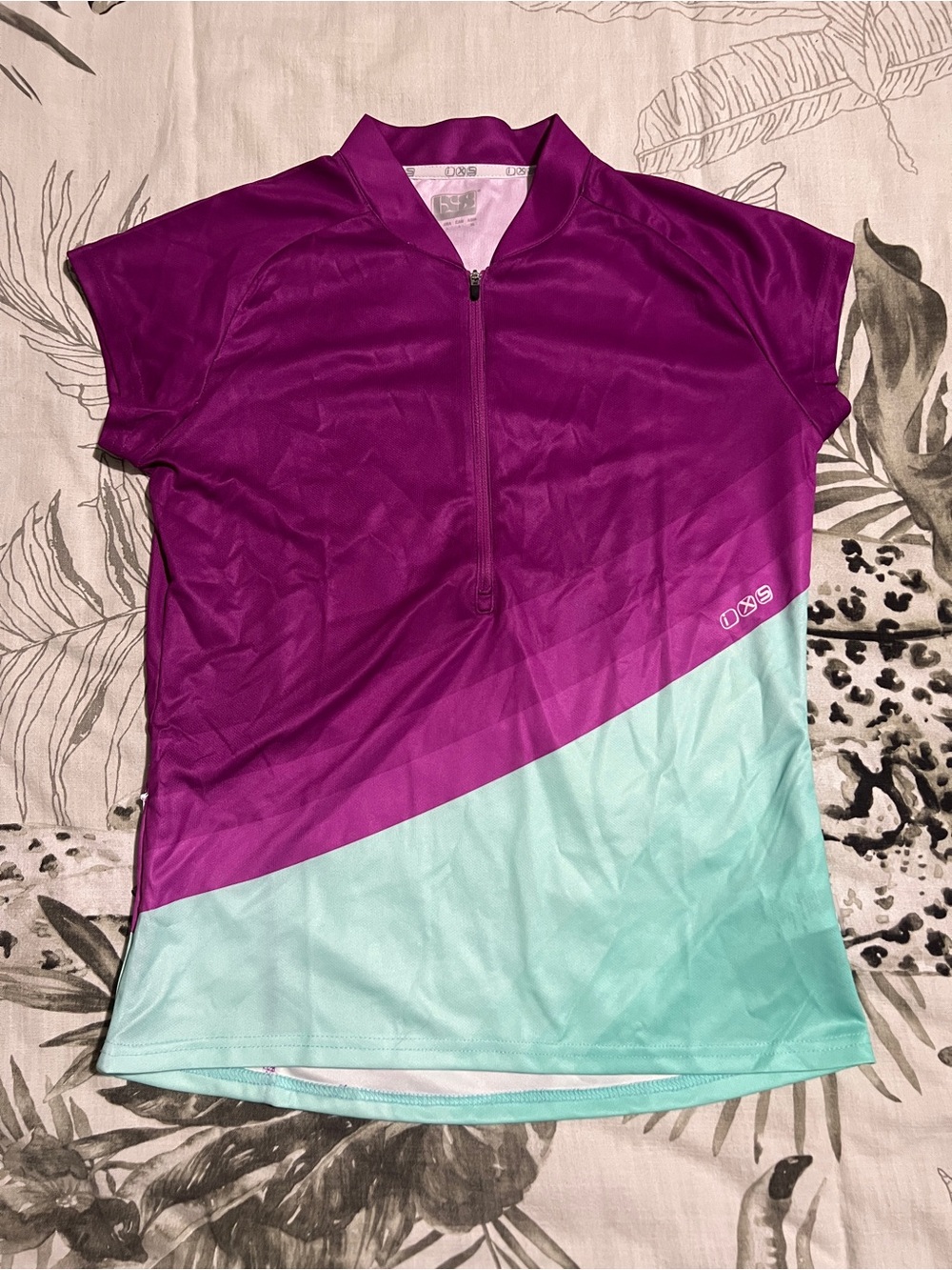 IXS Women’s Bike Jersey, Quarter Zip, Single Pocket, Cycling, Large